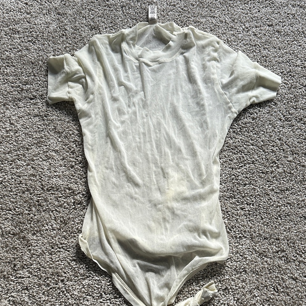 Skims See though Short Sleeve Bodysuit